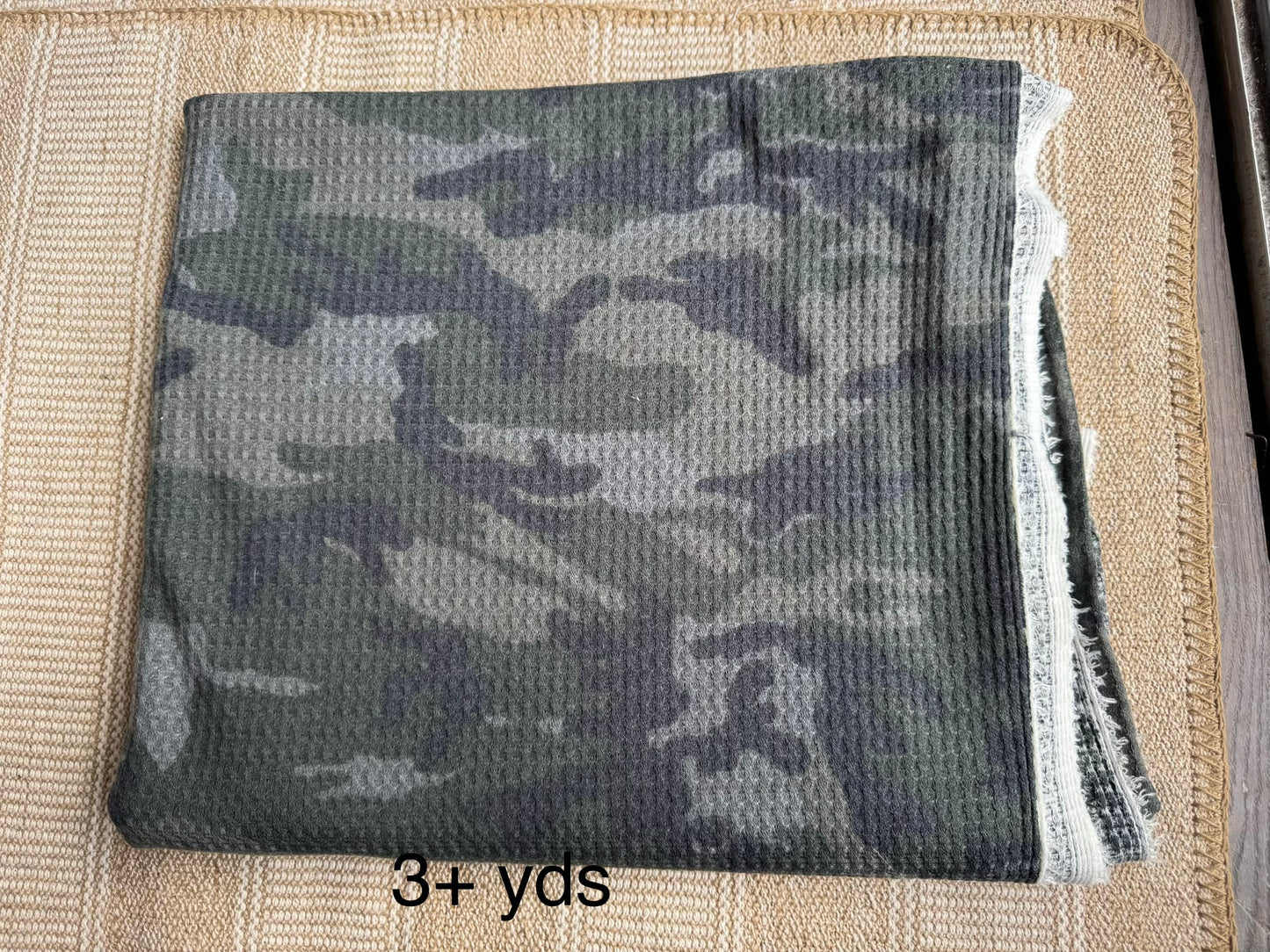 Fabric - Camo waffle knit