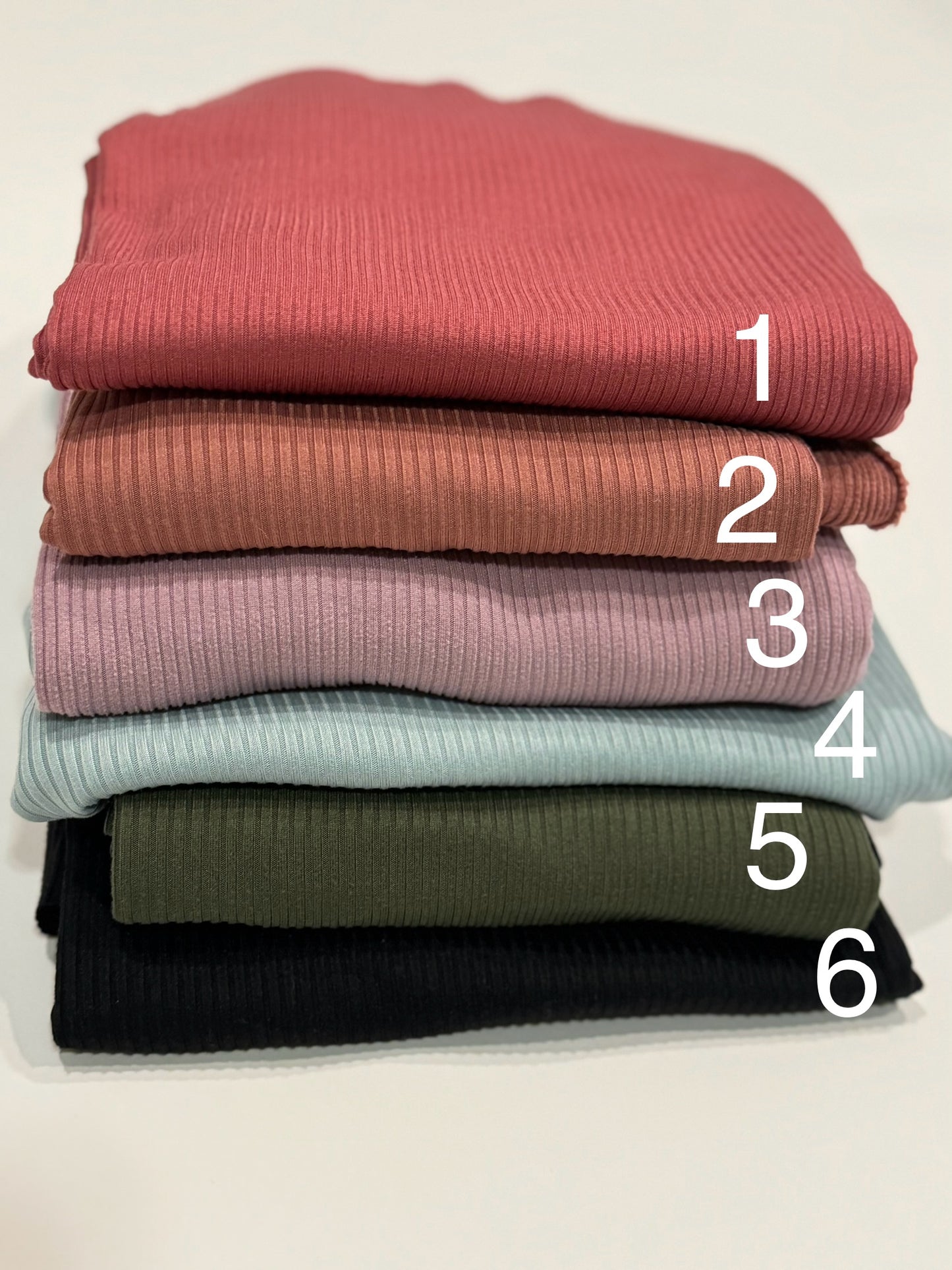 Fabric - Mauve Pink Rib Knit