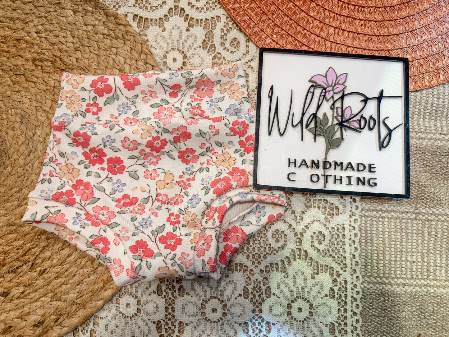RTS - Organic Rib Floral Bummies