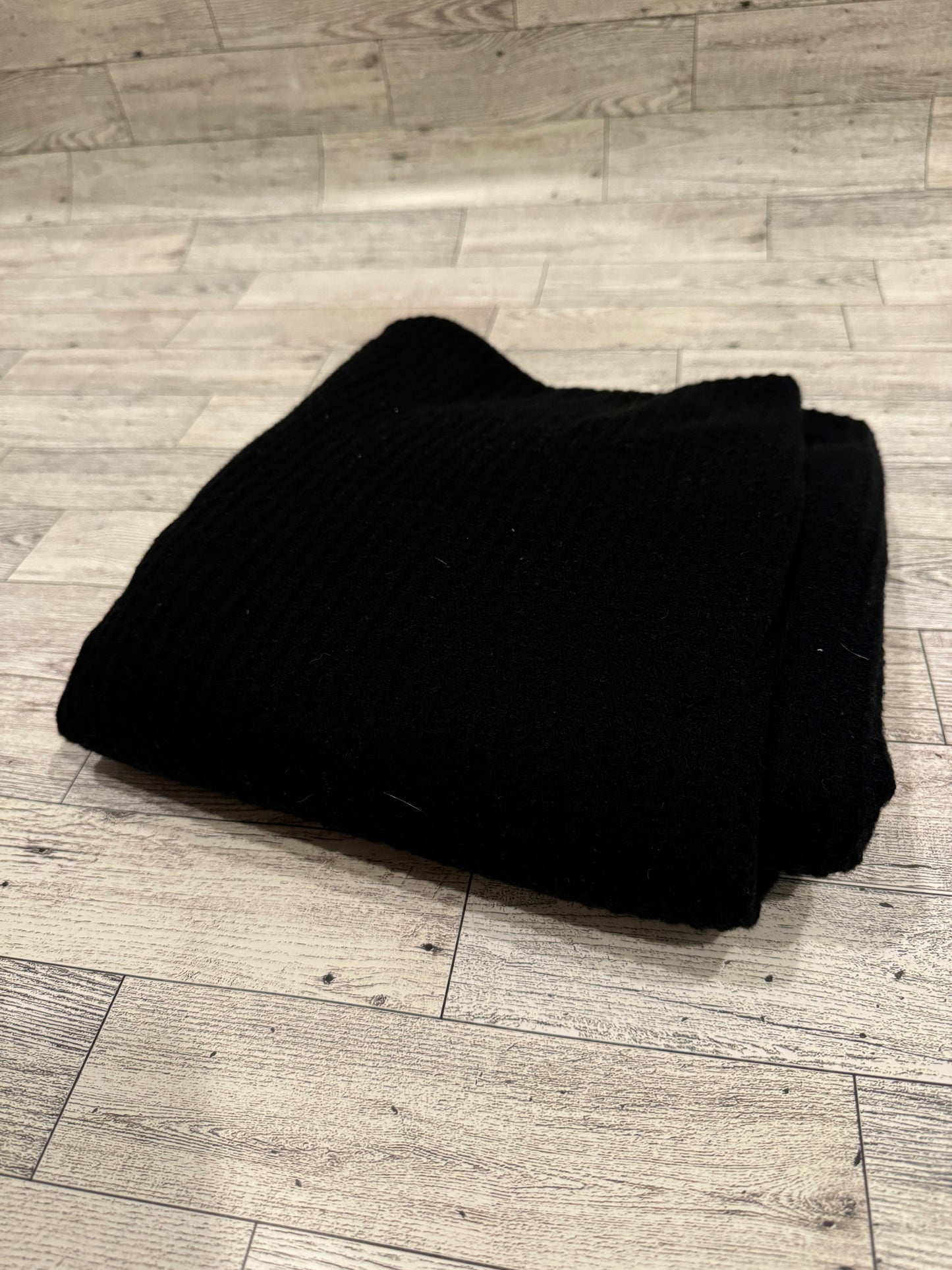 Fabric - Black Waffle Knit
