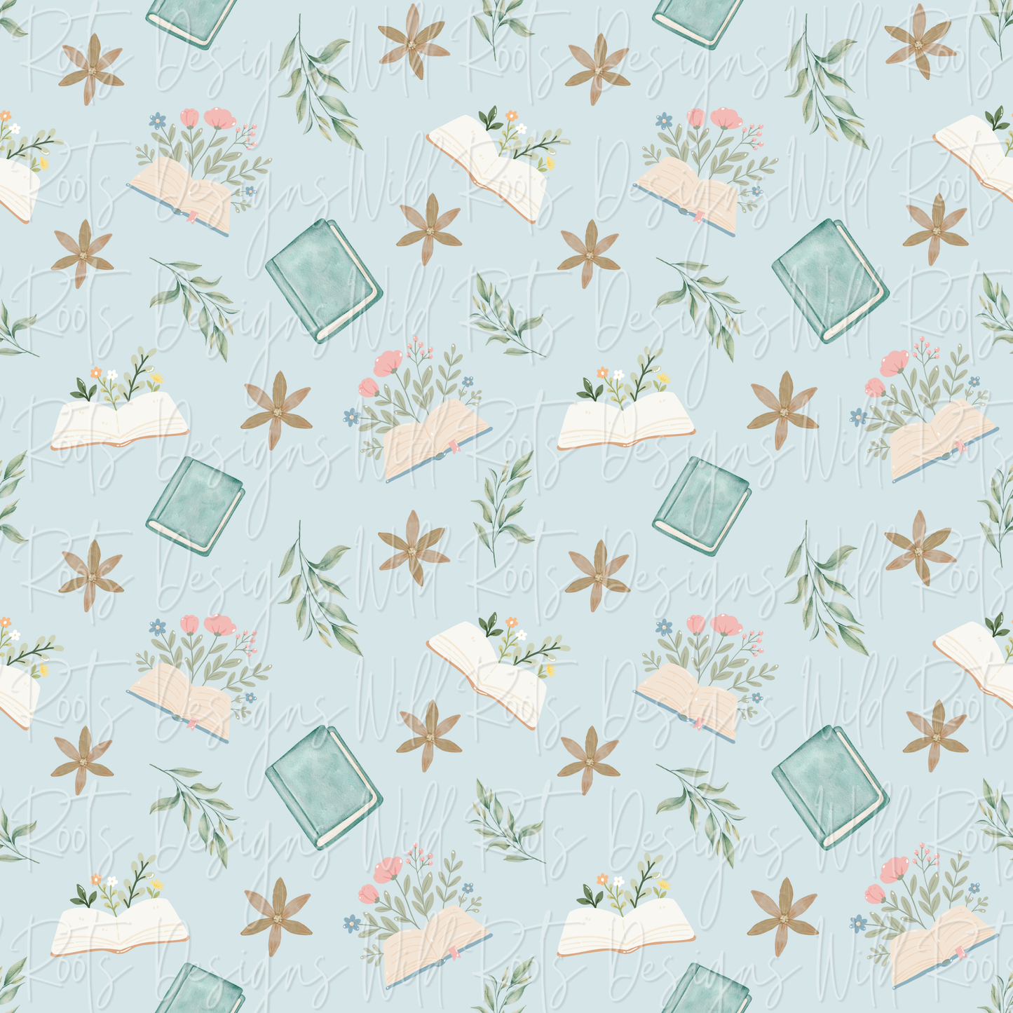 Bookish Blue seamless file