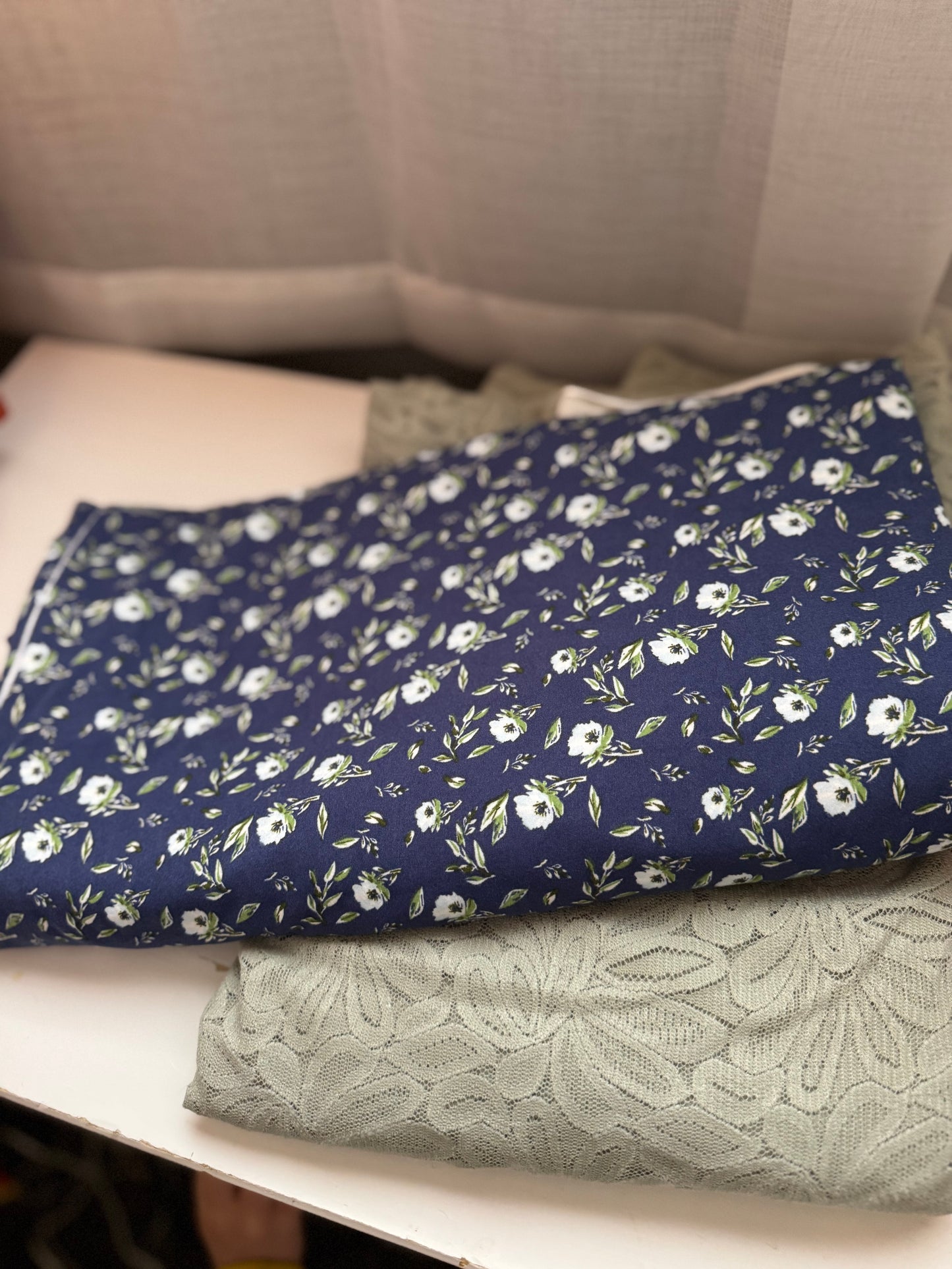 Fabric - Sage and Navy Floral