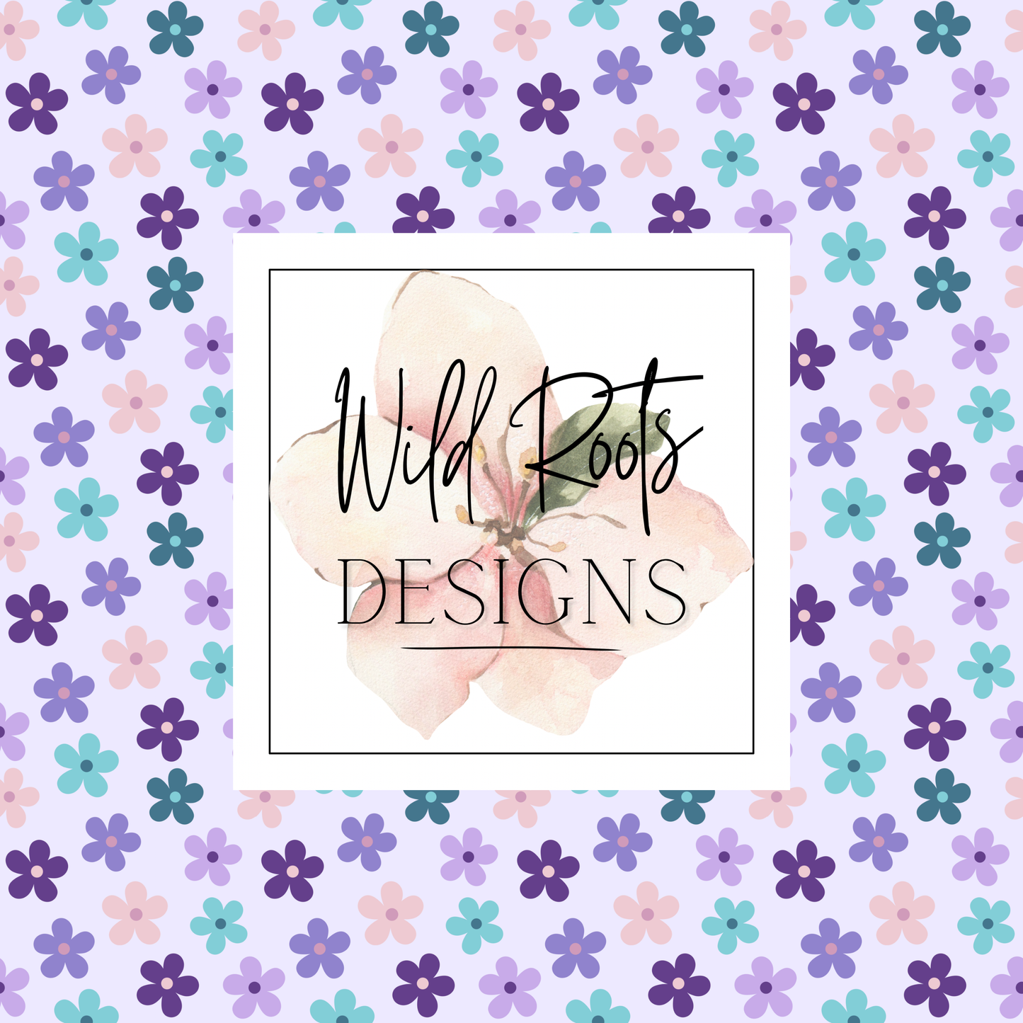 Lilac + Blue Floral Seamless File
