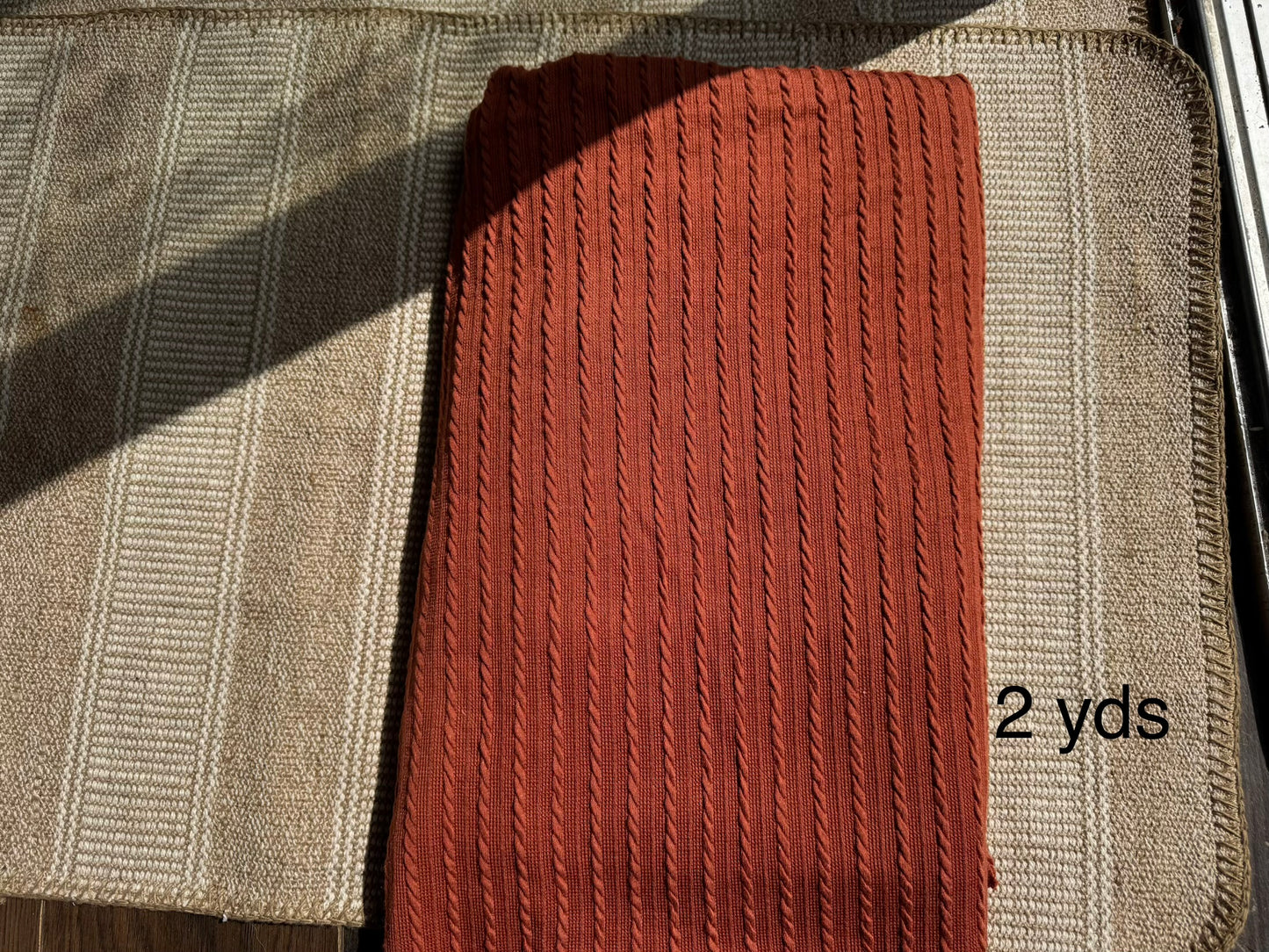 Fabric - rust braided rib