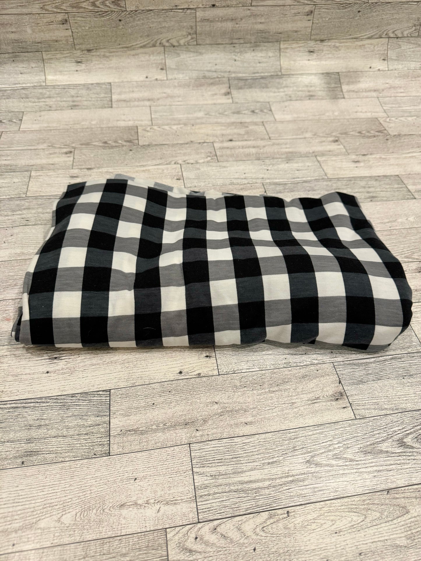 Fabric - White and Black Buffalo Plaid