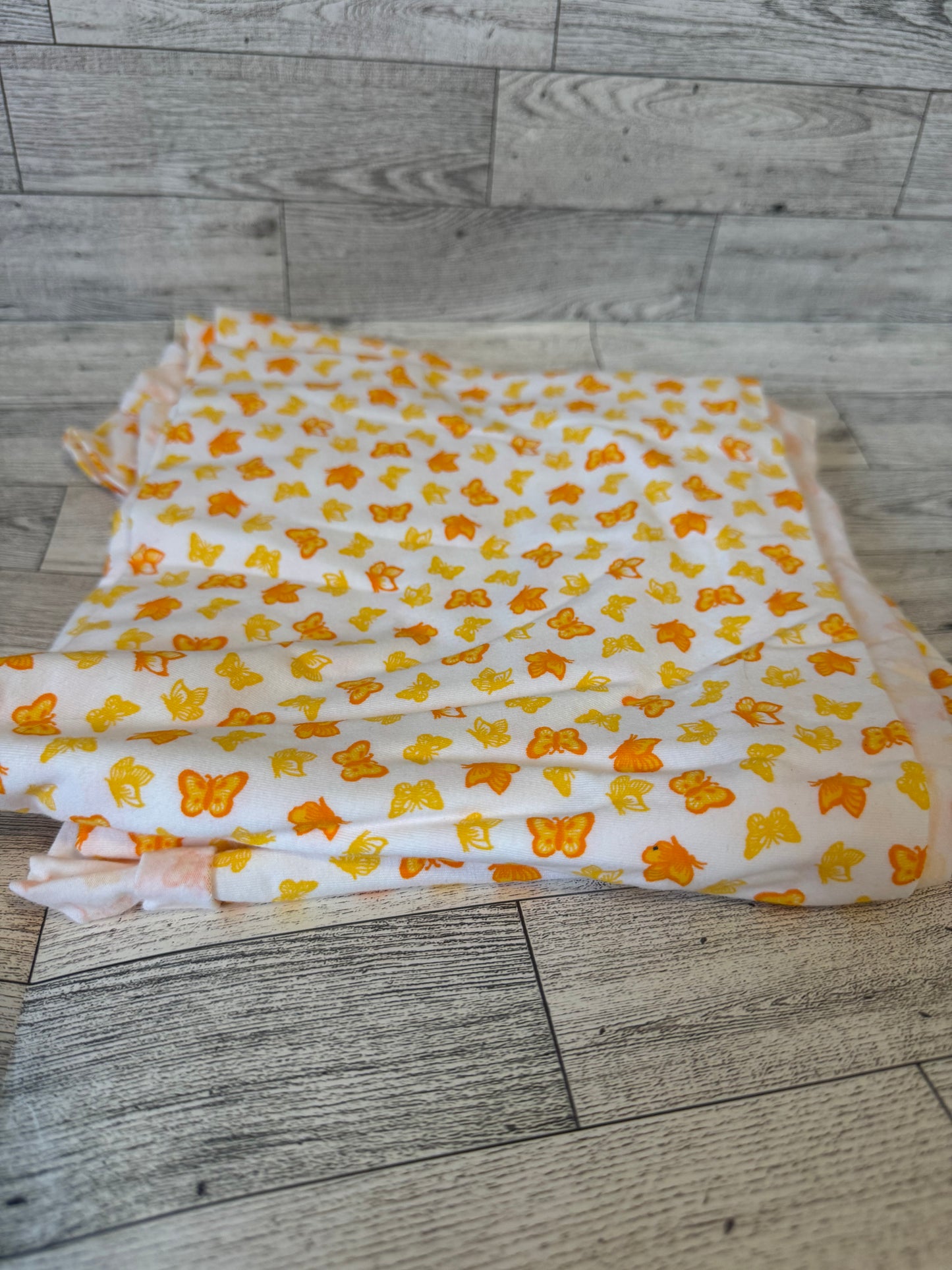 Fabric - orange & yellow butterflies