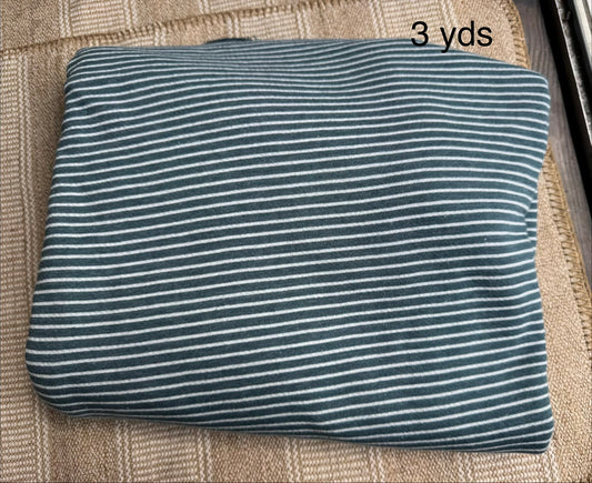 Fabric - blue striped French terry