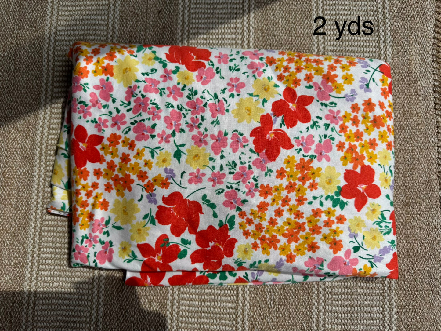 Fabric - bright summer floral