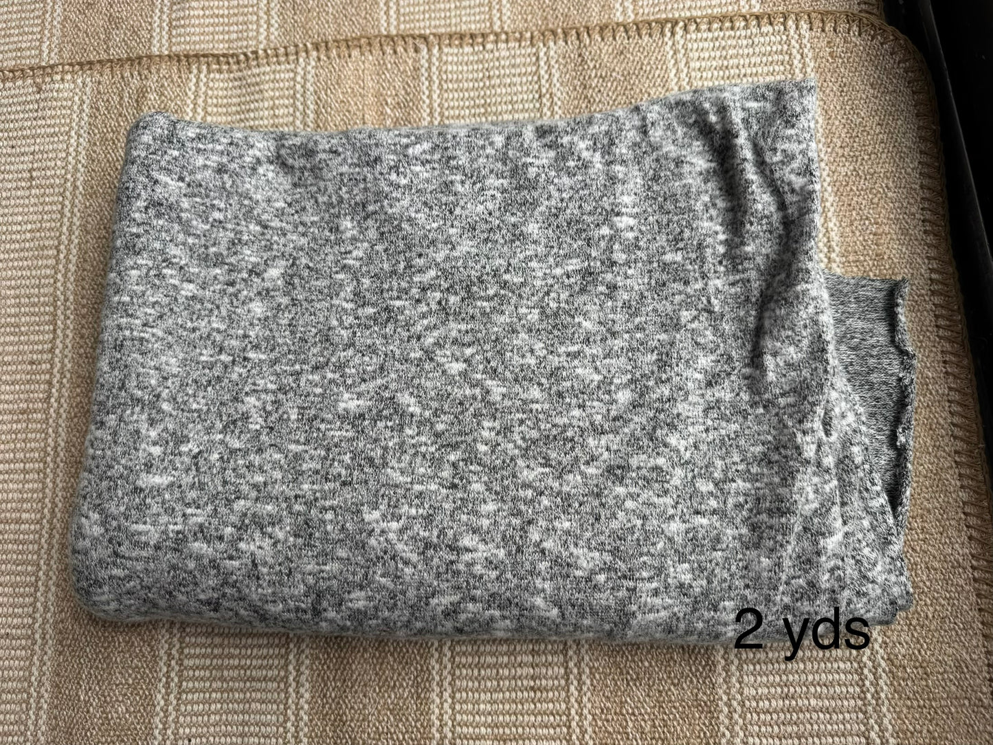 Fabric - Heather grey ultra soft plush knit