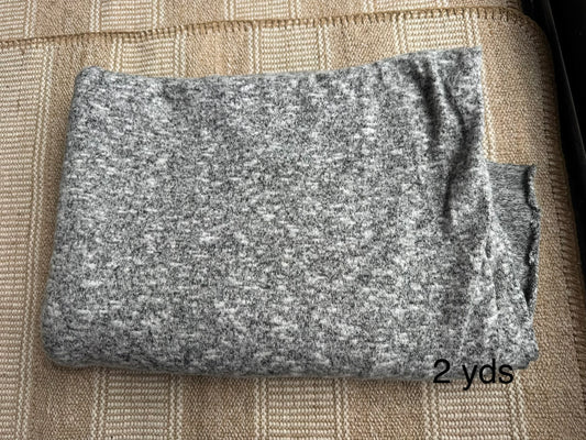 Fabric - Heather grey ultra soft plush knit