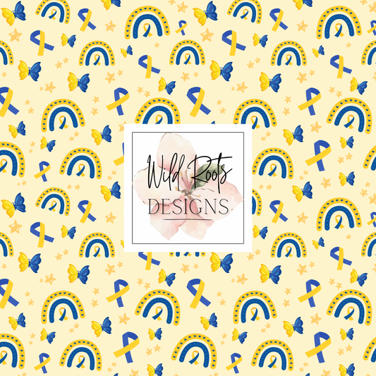 Down Syndrome Awareness Seamless File Butterflies