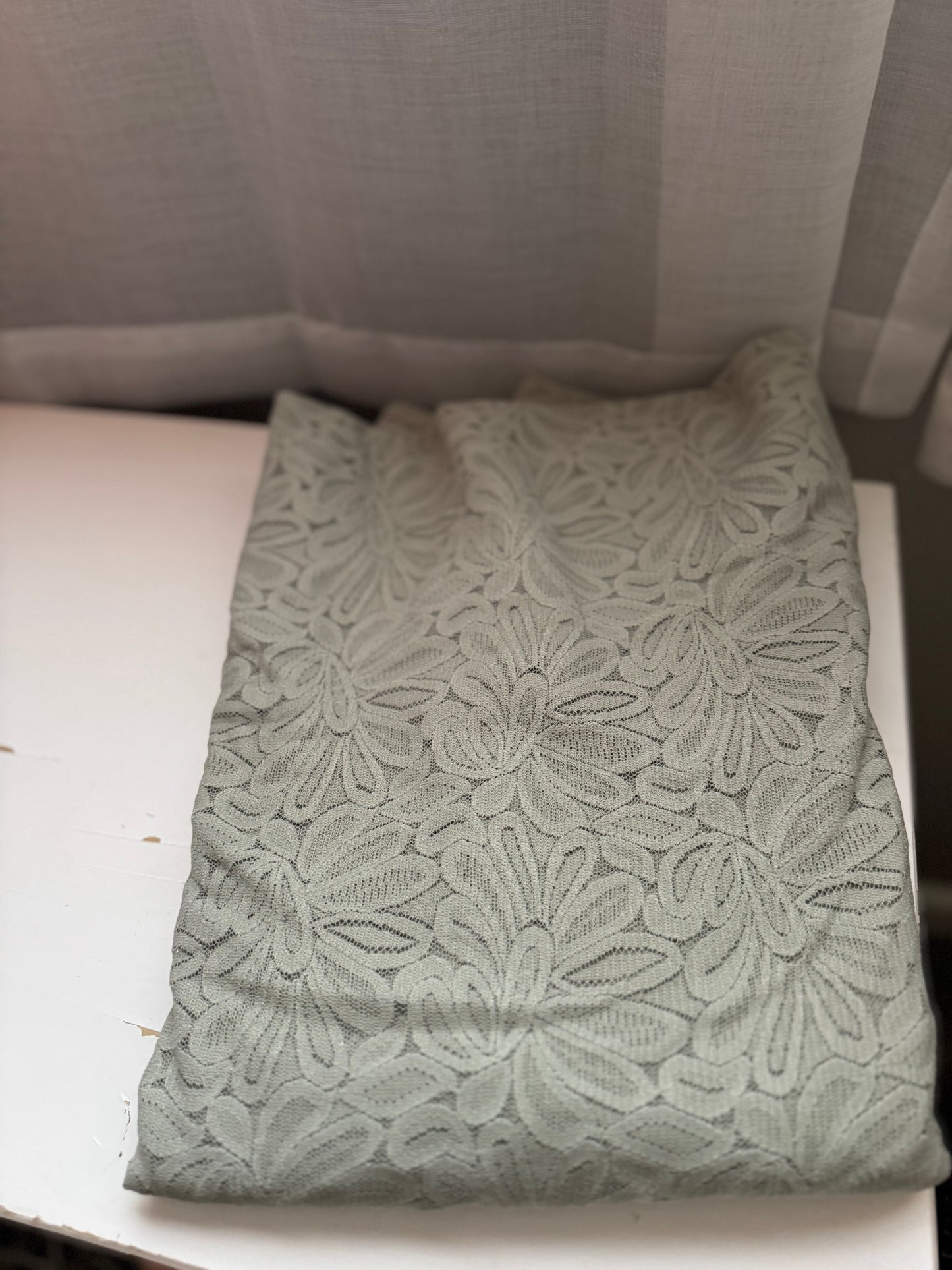 Fabric - Sage Green Lace