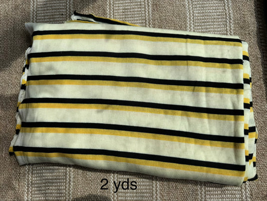Fabric - yellow stripes tshirt fabric