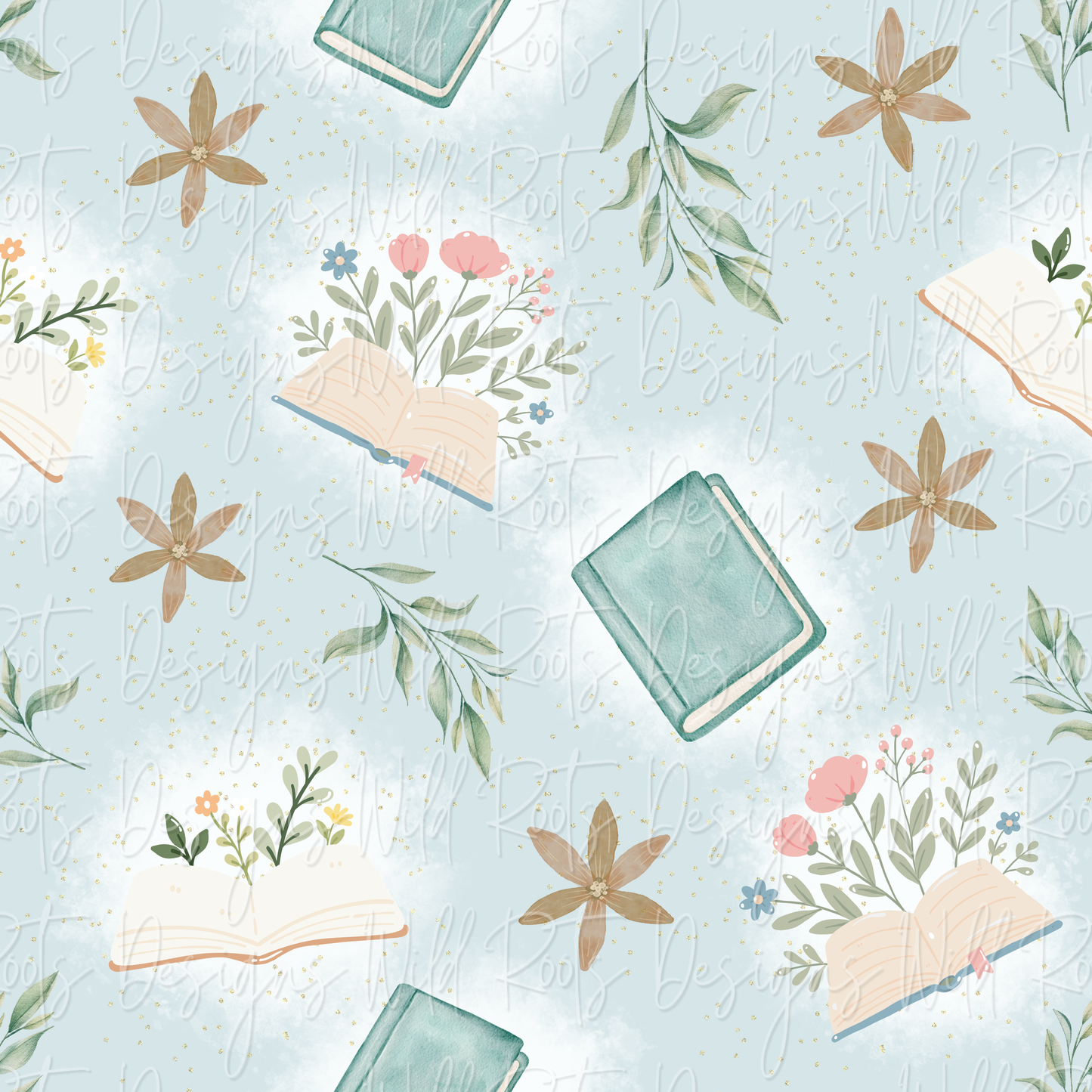 Bookish Blue seamless file