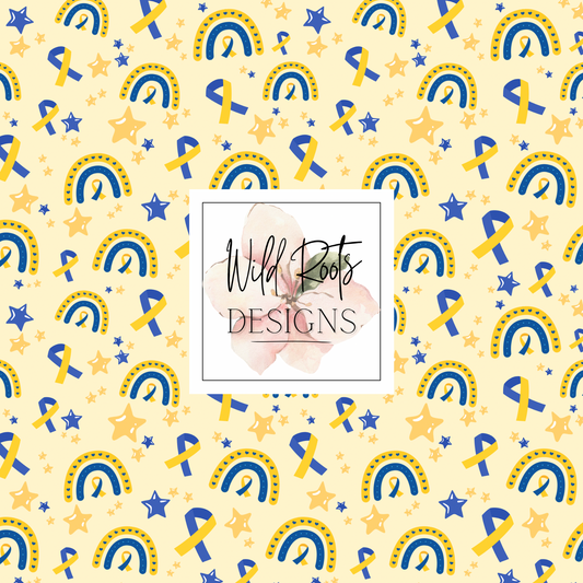 Down Syndrome Awareness Seamless File Yellow Colorway