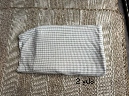 Fabric - neutral stripe rib
