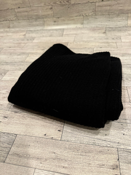 Fabric - Black Waffle Knit