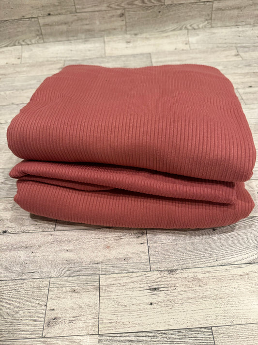 Fabric - Mauve Pink Rib Knit