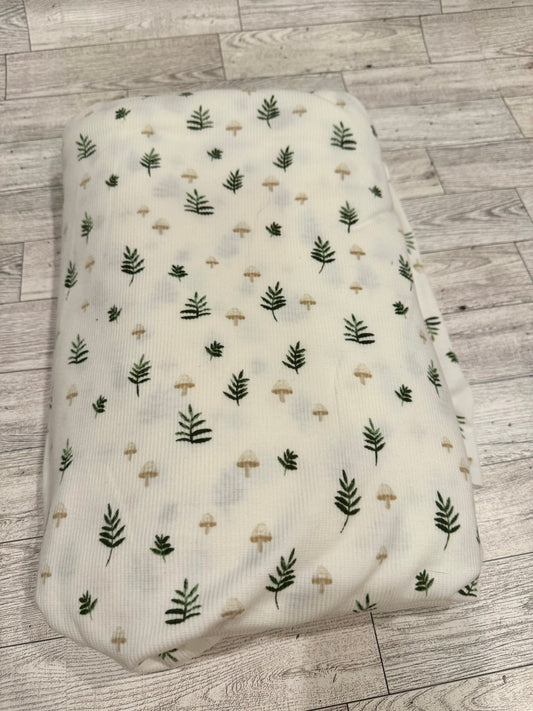 Fabric - Green Mushroom Rib Knit