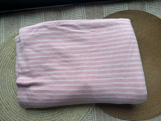 Fabric - pink striped French Terry