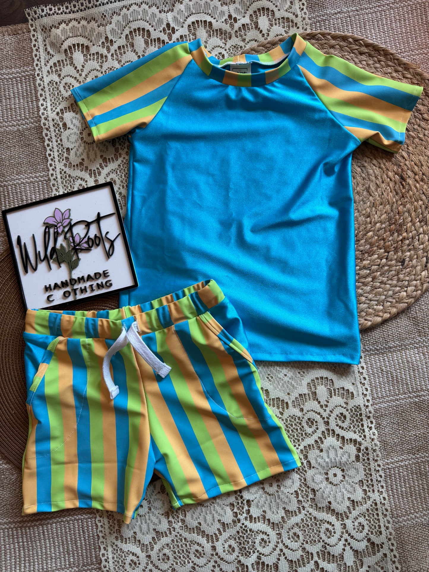Swim Briefs + Rashguard Set