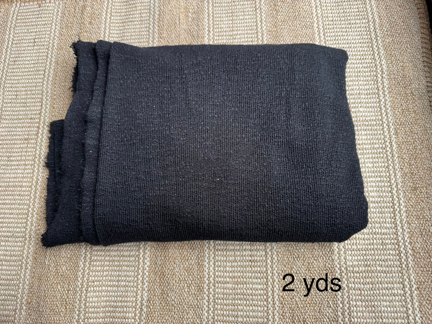 Fabric - black sponge knit