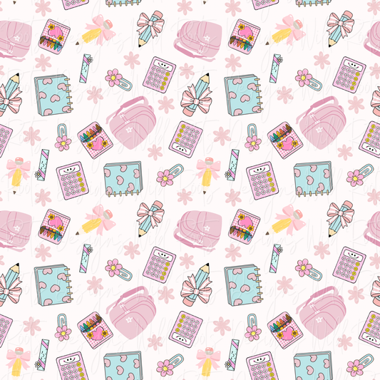 School Days Seamless File (Pink Colorway)