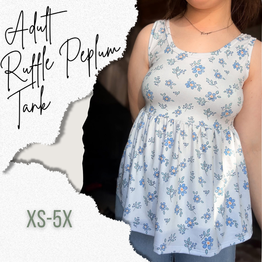Adult Ruffle Peplum Tank