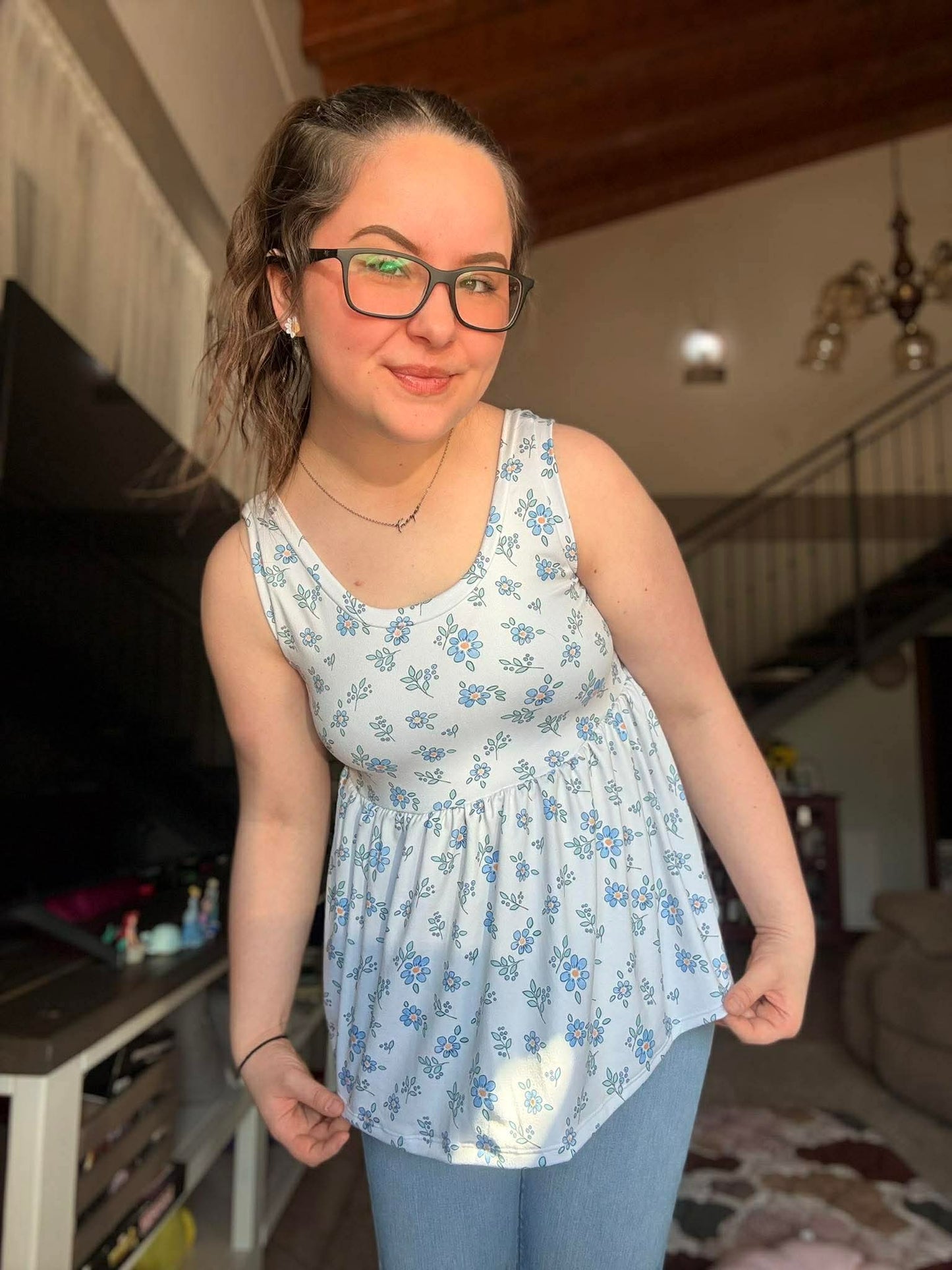 Adult Ruffle Peplum Tank