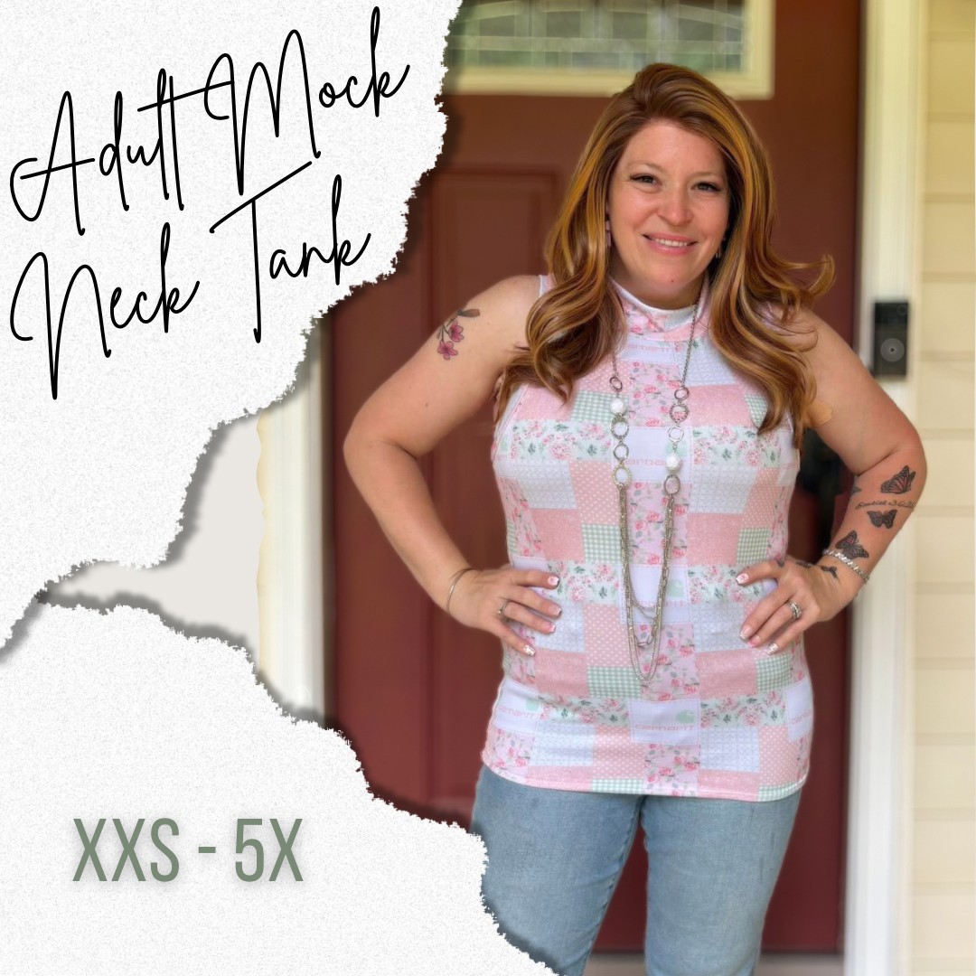 Adult Mock Neck Tank