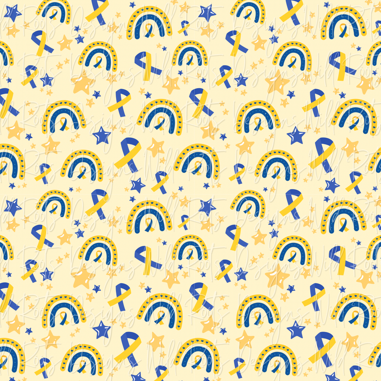 Down Syndrome Awareness - Yellow Colorway Seamless File