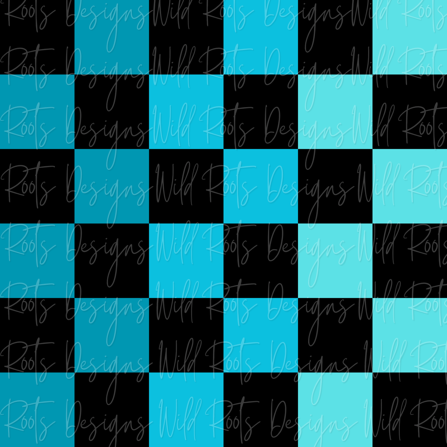 Blue Gradient Checkers