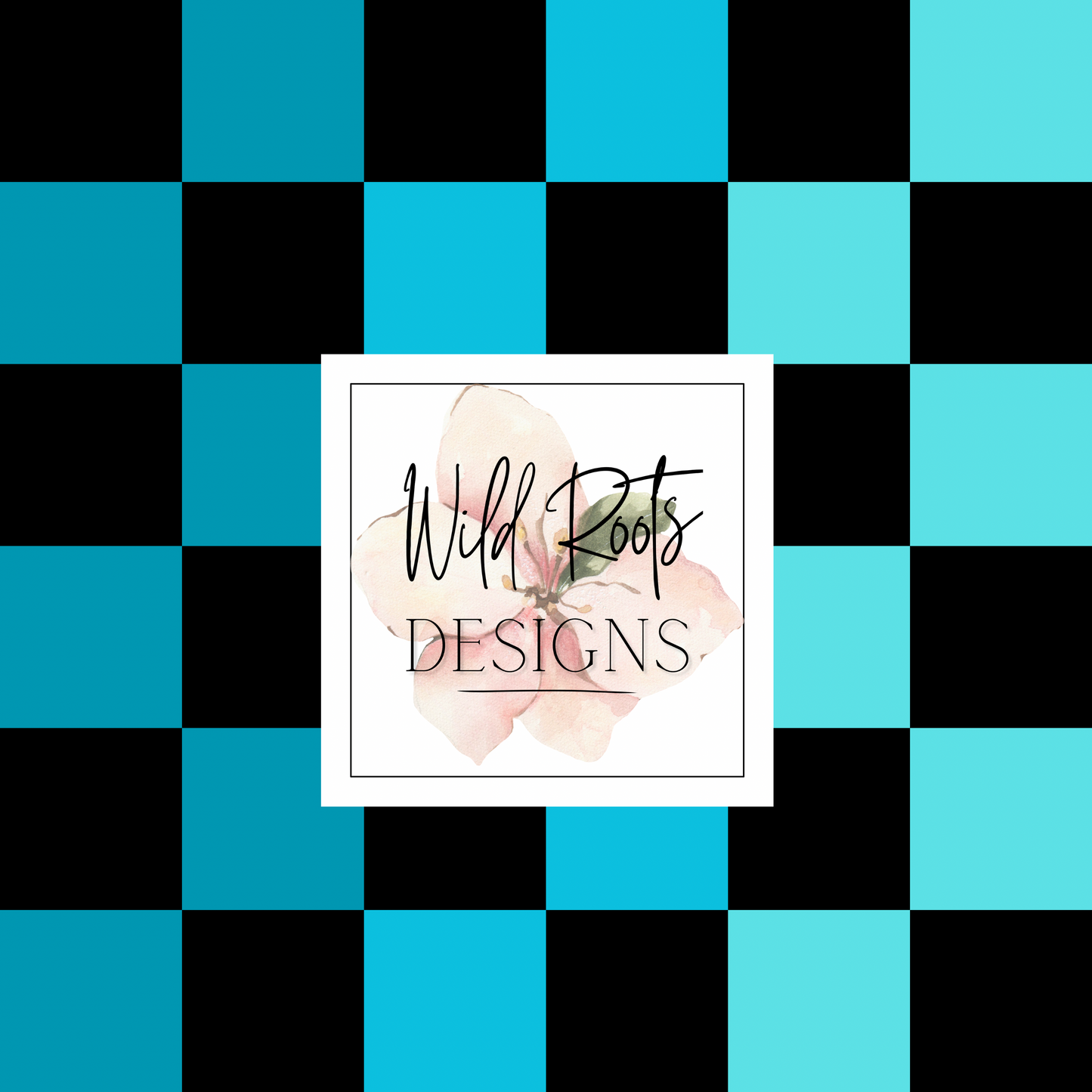 Blue Gradient Checkers