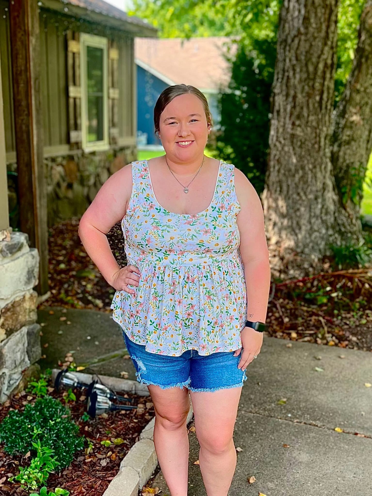Adult Ruffle Peplum Tank