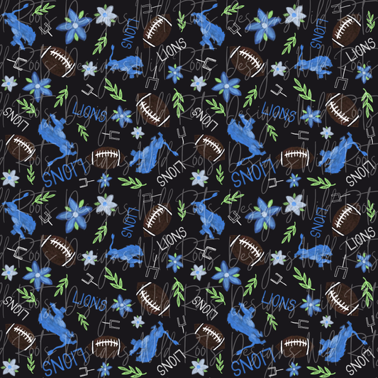 Lions hand drawn seamless file