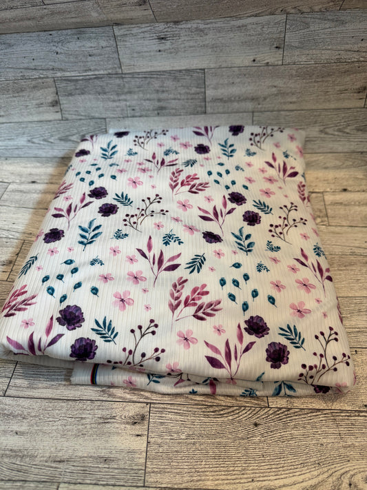 Fabric - pink, plum & teal floral